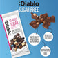 Diablo Dark Chocolate with Hazelnuts, No Added Sugar Dark Chocolate Bar - Maltitol Sweetened, Gluten-Free Snack for All - Celebrate Any Occasion, Birthdays, Valentines, Anniversary - 85g, 3 Packs