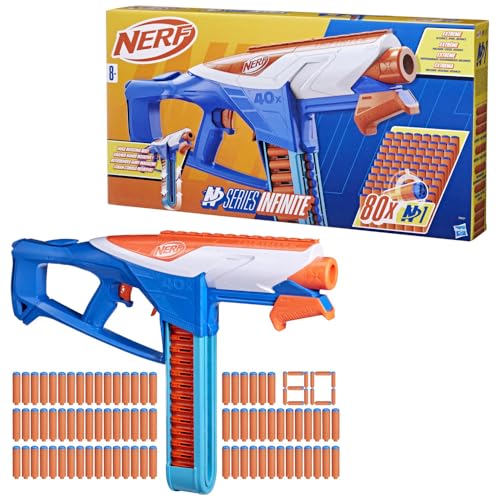 Nerf N Series Infinite Blaster Toy for 8+ Year Old Kids, Dart Launcher with 80 Official N1 Foam Darts