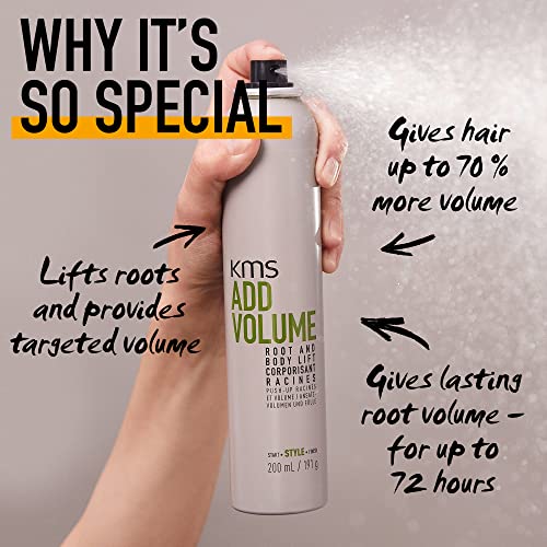 KMS AddVolume Root & Body Lift, For Fine Hair, Adds Volume & Lift, Heat Protection up to 230°C, Vegan & PETA Approved, 200ml
