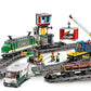 LEGO City Cargo Train Toy with Motorized Remote Control Engine, incl. Rail Tracks, Signal Lights & Control Center - 6-12 Year Old Boys & Girls Gifts - 60198