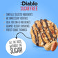 Diablo Sugar Free Cookies – Chocolate Striped Peanut Cookies Biscuits for All, Low Sugar Snacks, Sweetened with Maltitol, Ideal for Gifting, Festive Hampers, Holiday Events & Birthday – 150g Pack of 3