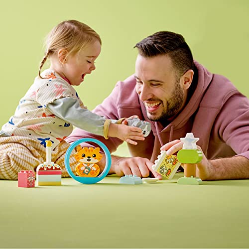 LEGO 10977 DUPLO My First Puppy & Kitten With Sounds Pet Animal Toys for Toddlers 1 .5-3 Years Old, Early Development Set with Large Bricks