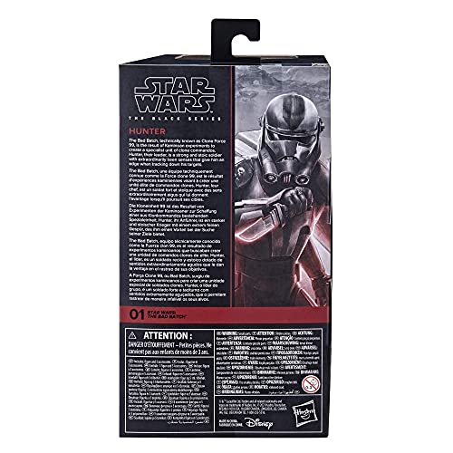 Star Wars The Black Series Bad Batch Hunter 6-Inch-Scale The Clone Wars Collectible Action Figure, Toys For Kids Ages 4 and Up