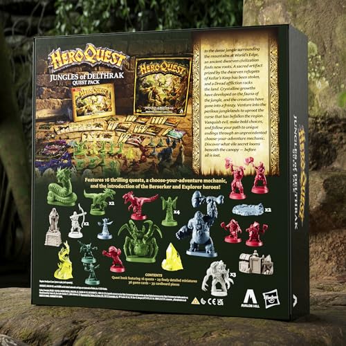 Avalon Hill HeroQuest Jungles of Delthrak Quest Pack, Requires HeroQuest Game System to Play, Roleplaying Games - English Version