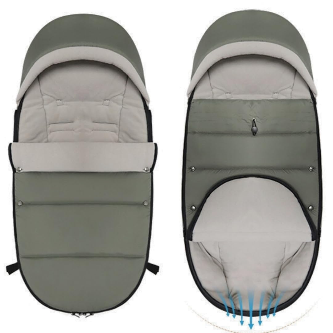 Alimos Pram Footmuff - Cosy Toes Fit Toddler for Stroller & Buggy Warm and Soft Polar Fleece Lined Foot Muff Waterproof (Black)