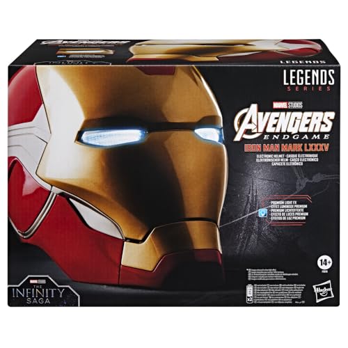 AVENGERS Marvel Legends Series Iron Man Premium Electronic Helmet with Light FX, Endgame Adult Roleplay Gear