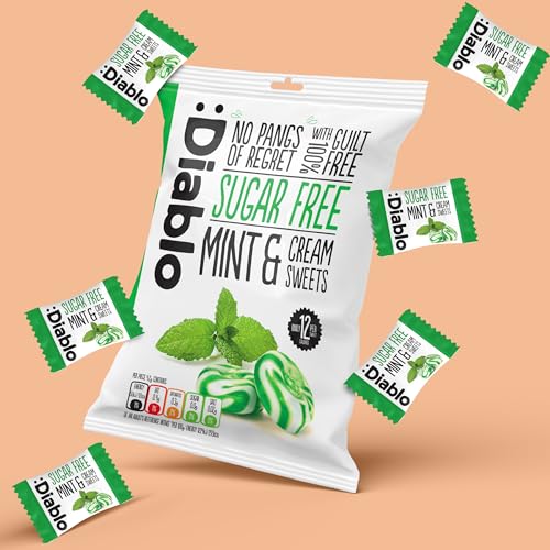 Diablo Mint & Cream Sweets 75g (Pack of 16)