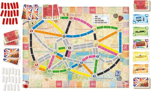 Asmodee | Ticket to Ride London – The Addictive Bus Adventure Board Game | Simple to Learn, Massively Popular, with Fast-Paced Tactical Rounds | Ages 8+ | 2–4 Players, 10–15 Mins