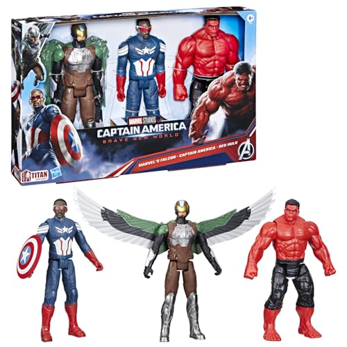 Marvel Avengers Captain America Brave New World Titan Hero Series Action Figure Set 5+