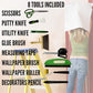 Tsekouri Wallpaper Paste Kit - Set Includes 8 Piece Wallpaper Kit Containing Wallpaper Paste Brush and Smoother, Wallpaper Seam Roller, Wall Paper Scraper Tool & Measuring Tape