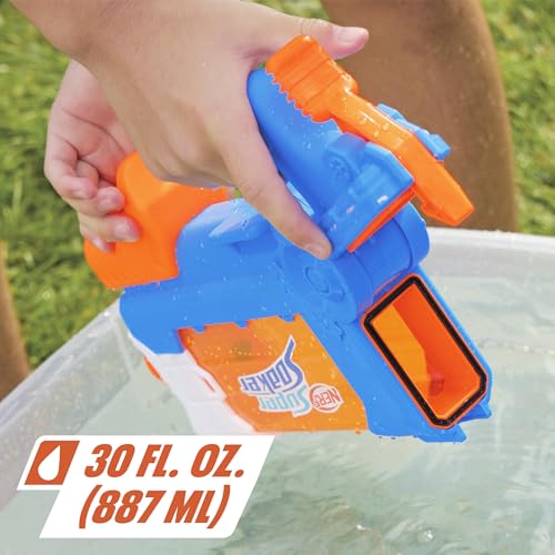 Nerf Super Soaker Flip Fill Water Blaster, Water Blaster, Water Toys, 1, Ideal for Garden Games, 887ml, Multicolor