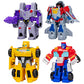 Transformers Toys Heroes vs Villains 4-Pack, Autobot and Decepticon 11-cm Action Figures, Preschool Robot Toys for Children Aged 3 and Up