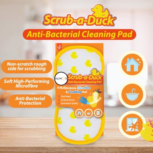Alimos 6 Piece Cleaning Kit Bundle – Crevice Brush, Non Scratch Sponge Scourer, 3 Microfibre Cloths, Plastic Scraper Tool, Medium Cleaning Gloves & Anti Bacterial Pad
