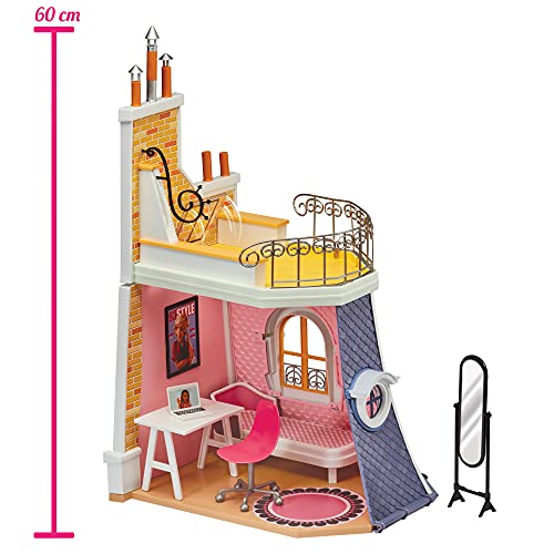 Miraculous: Tales of Ladybug & Cat Noir - 2in1 Balcony Bedroom Dolls House and Accessories Playset Bandai