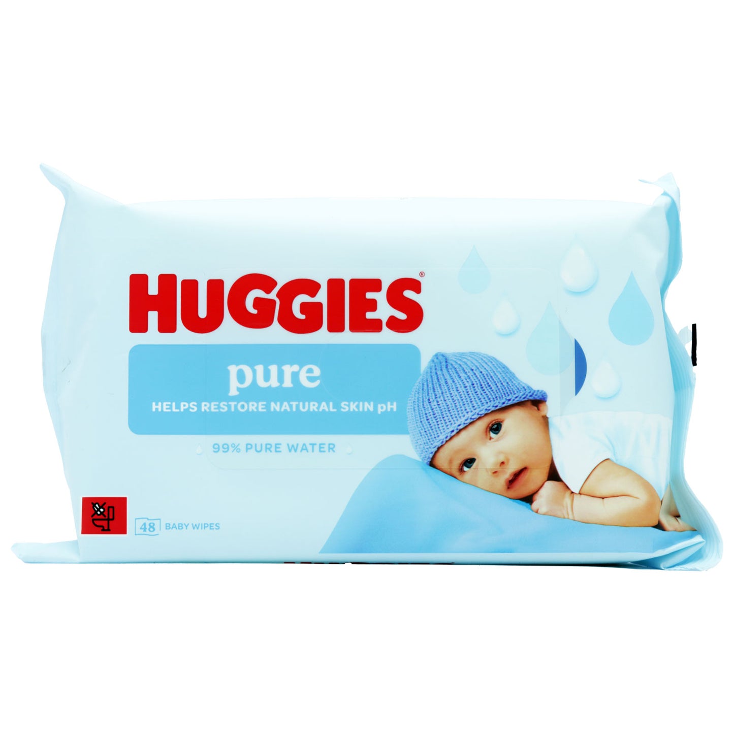 Huggies Pure Baby Wipes 12 x 48 Pack