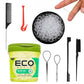 Strong Hold Olive Oil Hair Gel & Slick Back Brush Set with 1000 Clear Hair Elastics & Elastic Remover – Moisturising Curl Gel for Natural, Sleek & Wet Look Styles – Flake-Free for Women, Men & Kids