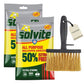 Tsekouri Wallpaper Hanging Kit: 2x Solvite All Purpose Wallpaper Adhesive 3 Roll + 50% Free and 5 Inch Wallpaper Brush, Complete Decorating Bundle