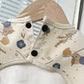 Alimos Long Sleeved Baby Bib 12-36 Months - Reversible Front Pocket for Baby Led Weaning - Waterproof & Easy to Clean - Ideal for Messy Mealtime - Cute & Practical Baby Feeding Bib (Mouse.)