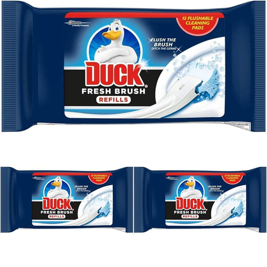 Duck Fresh Brush Refills, Toilet Bowl Cleaner, Pack of 3