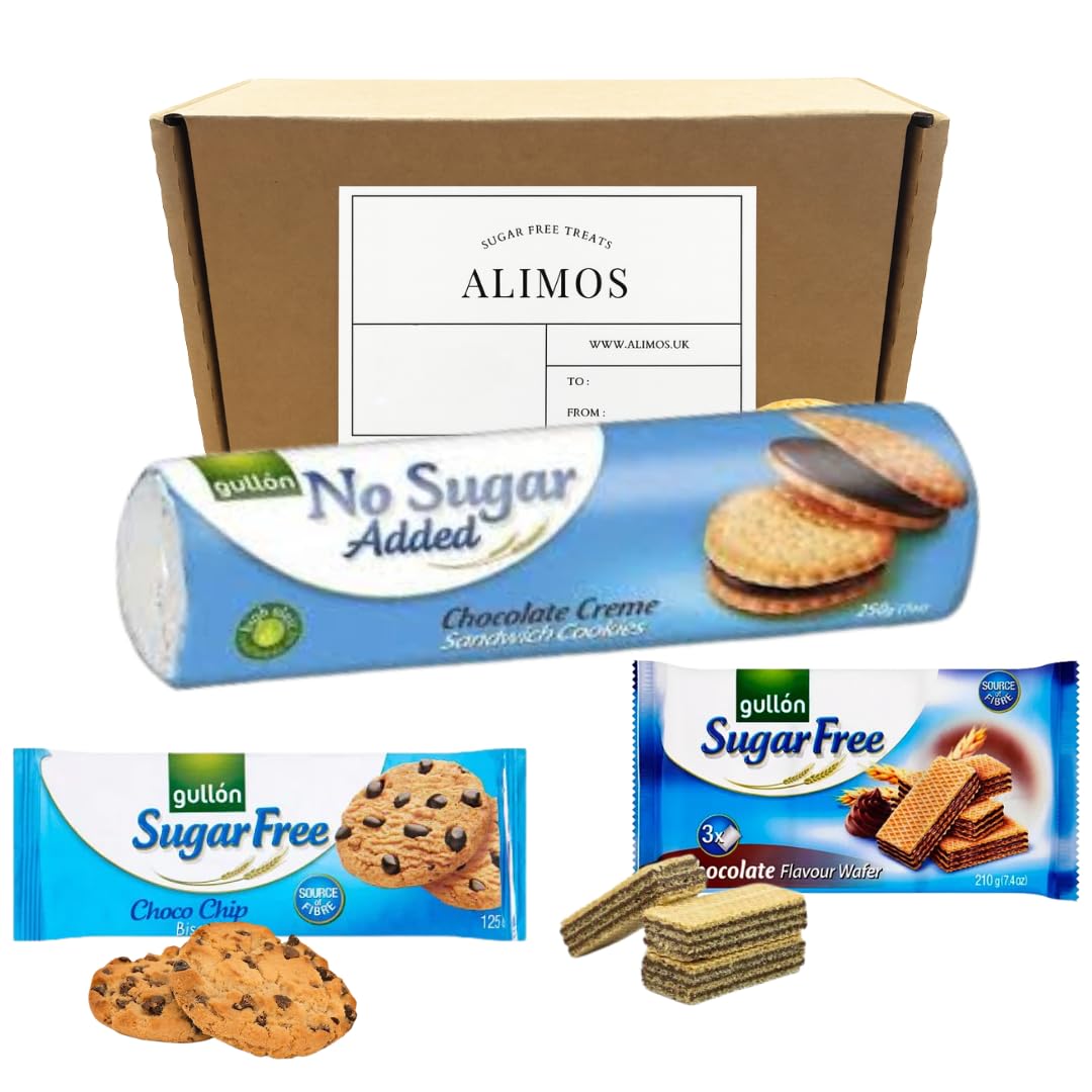 Alimos Sugar Free Biscuit Snack Gift Box (Chocolate Combo (3 Pack))