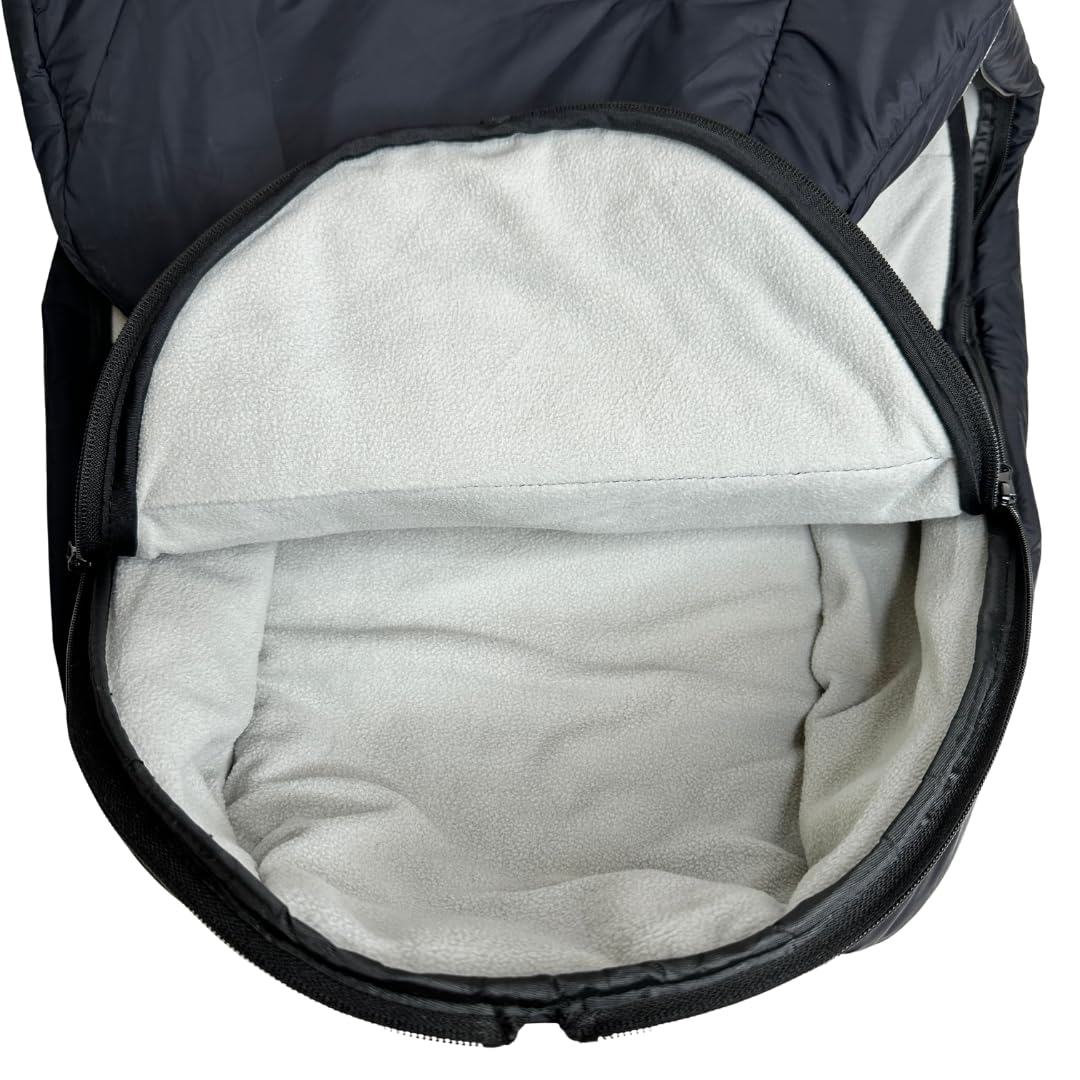 Alimos Pram Footmuff - Cosy Toes Fit Toddler for Stroller & Buggy Warm and Soft Polar Fleece Lined Foot Muff Waterproof (Black)