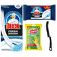 Toilet Duck & Duck Fresh Discs Cleaning Bundle – Toilet Duck Fresh Brush with Holder, Starter Kit, Extra Refill Pack (12 Pads) And Medium Ruber Gloves