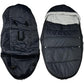 Alimos Pram Footmuff - Cosy Toes Fit Toddler for Stroller & Buggy Warm and Soft Polar Fleece Lined Foot Muff Waterproof (Black)