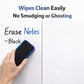 Alimos Whiteboard Marker Set, 20 Pens, 3mm Round Tips, Refillable, High Performance Ink, Writes on Glass & Whiteboards (Black and Blue)