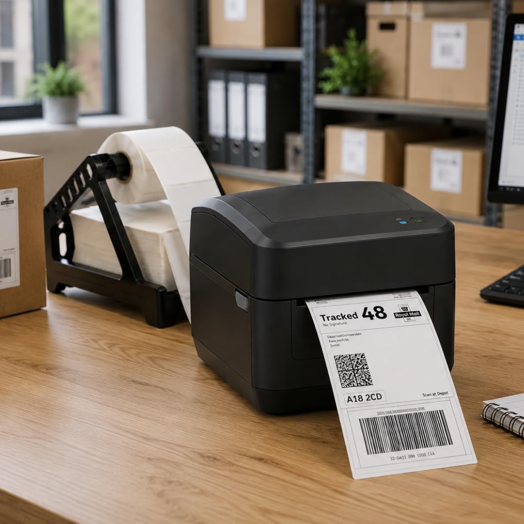 Thermal Label Holder Bundle with 500 6x4 and 1000 2x1 Labels