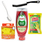 Fairy Max Power Washing Up Liquid Bundle with 2 Dish Brushes, Duck Sponge, Elbow Grease Rubber Gloves & Crevice Cleaning Brush – Complete Sink Cleaning Kit (Pomegranate)
