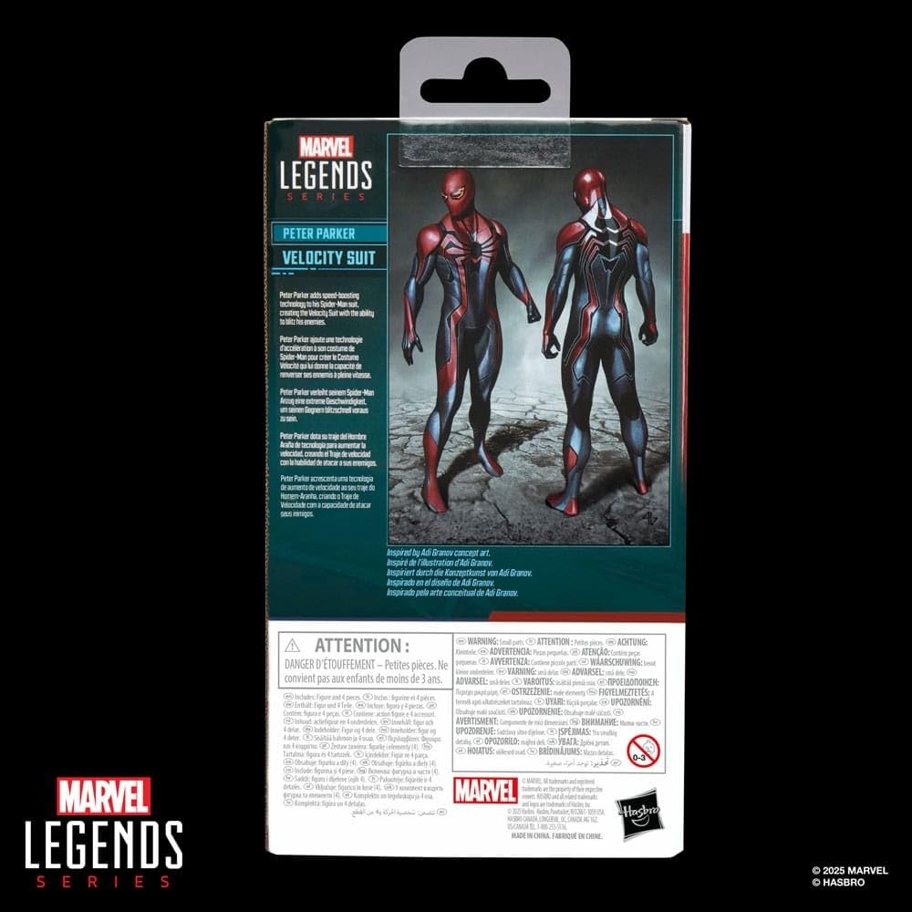 Marvel Legends Series Gamerverse Velocity Suit Peter Parker, Spider-Man Video Game -Inspired Collectible 6 Inch Action Figure