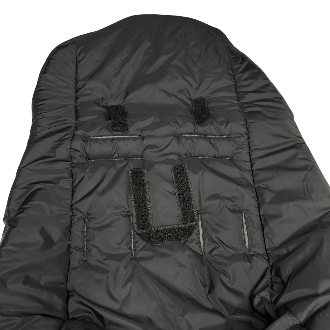 Alimos Pram Footmuff - Cosy Toes Fit Toddler for Stroller & Buggy Warm and Soft Polar Fleece Lined Foot Muff Waterproof (Black)