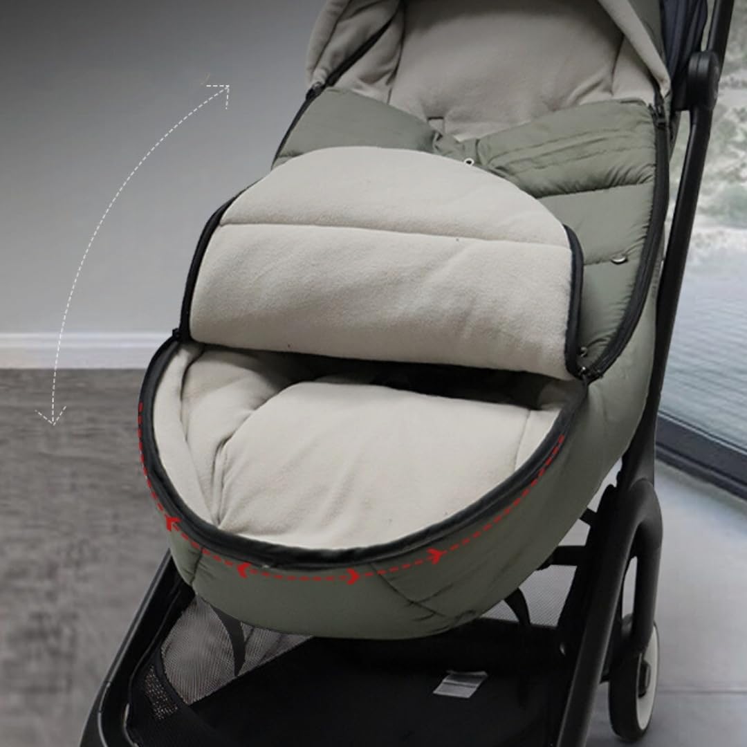 Alimos Pram Footmuff - Cosy Toes Fit Toddler for Stroller & Buggy Warm and Soft Polar Fleece Lined Foot Muff Waterproof (Black)