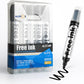 Alimos Whiteboard Pen Marker Set, 10 Pens, 3mm Round Tips, Refillable, High Performance Ink, Writes on Glass & Whiteboards