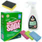 Bicarbonate of soda for Cleaning & White Vinegar for Cleaning (Baking Soda for cleaning),White Vinegar Spray Bundled with Alimos Microfibre Cloths and Sponge