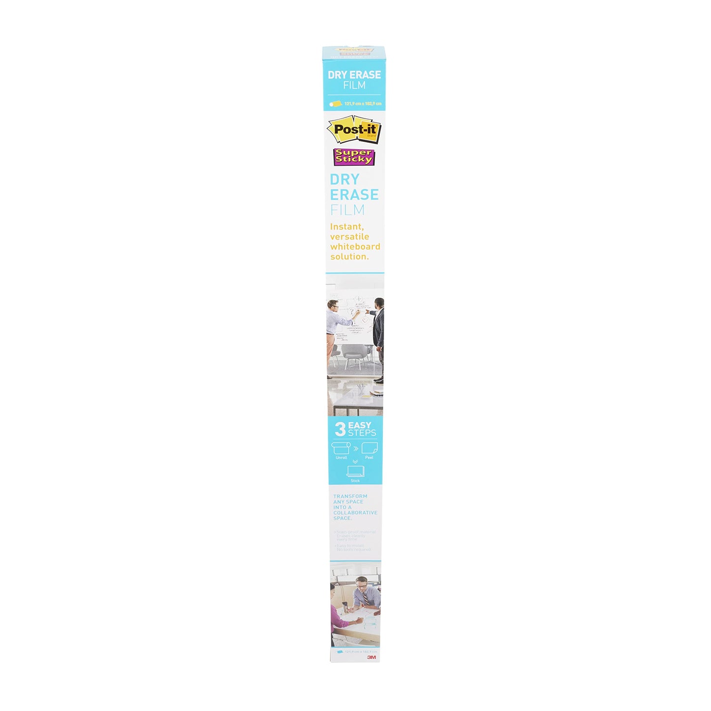 Post-it Super Sticky Dry Erase Film, DEF6x4-EU, 1.219 m x 1.829 m, 1 Roll