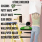 Tsekouri Wallpaper Paste Kit - Set Includes 8 Piece Wallpaper Kit Containing Wallpaper Paste Brush and Smoother, Wallpaper Seam Roller, Wall Paper Scraper Tool & Measuring Tape