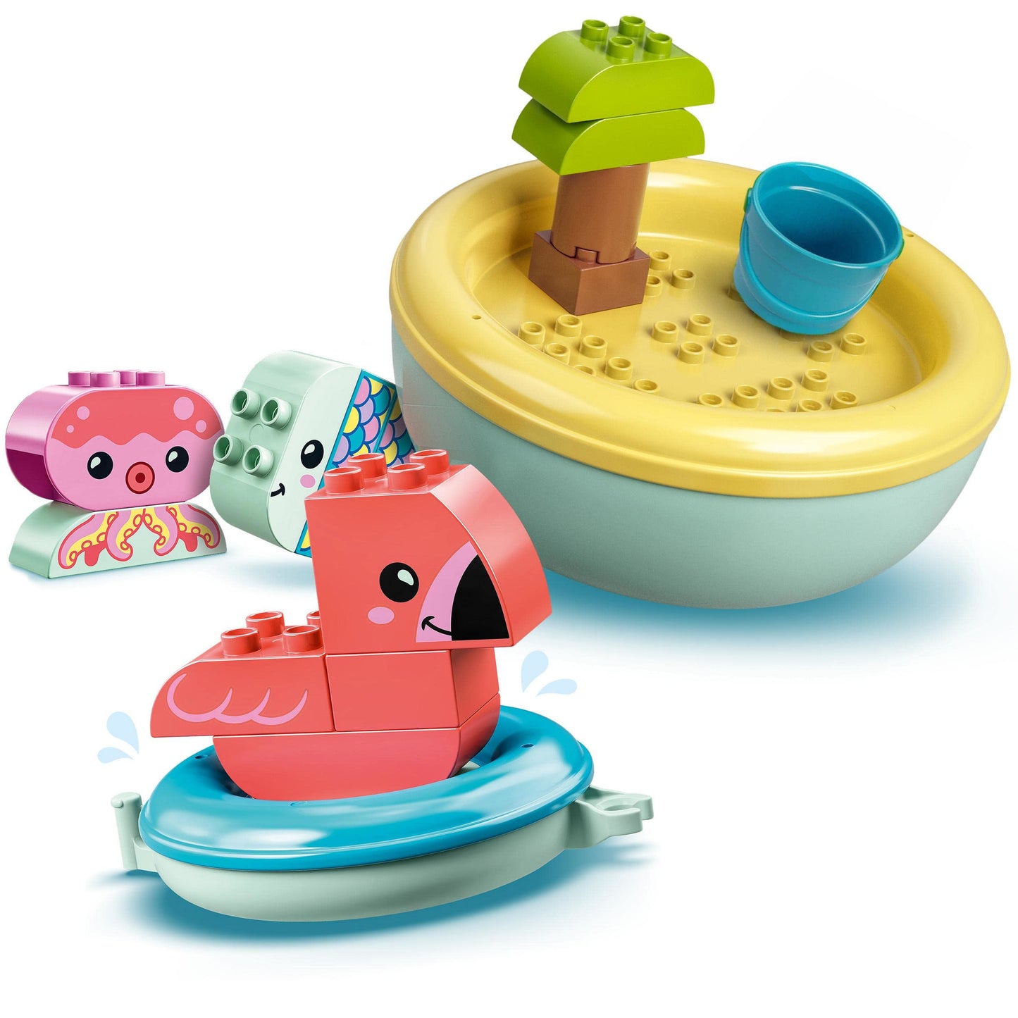LEGO 10966 DUPLO Bath Time Fun: Floating Animal Island Bath Toy for Babies and Toddlers 1.5 plus Years Old, Baby Bathtub Water Toys, Easy to Clean
