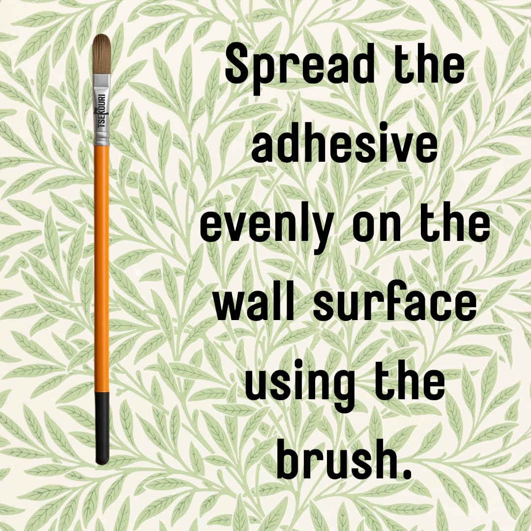Solvite Wallpaper Repair Adhesive Tube (56g) with Foam Seam Roller, Smoother Tool With 0.9cm Brush & Cleaning Cloth – Complete Wallpaper Repair Set by Tsekouri