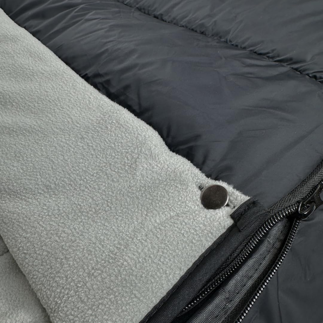 Alimos Pram Footmuff - Cosy Toes Fit Toddler for Stroller & Buggy Warm and Soft Polar Fleece Lined Foot Muff Waterproof (Black)