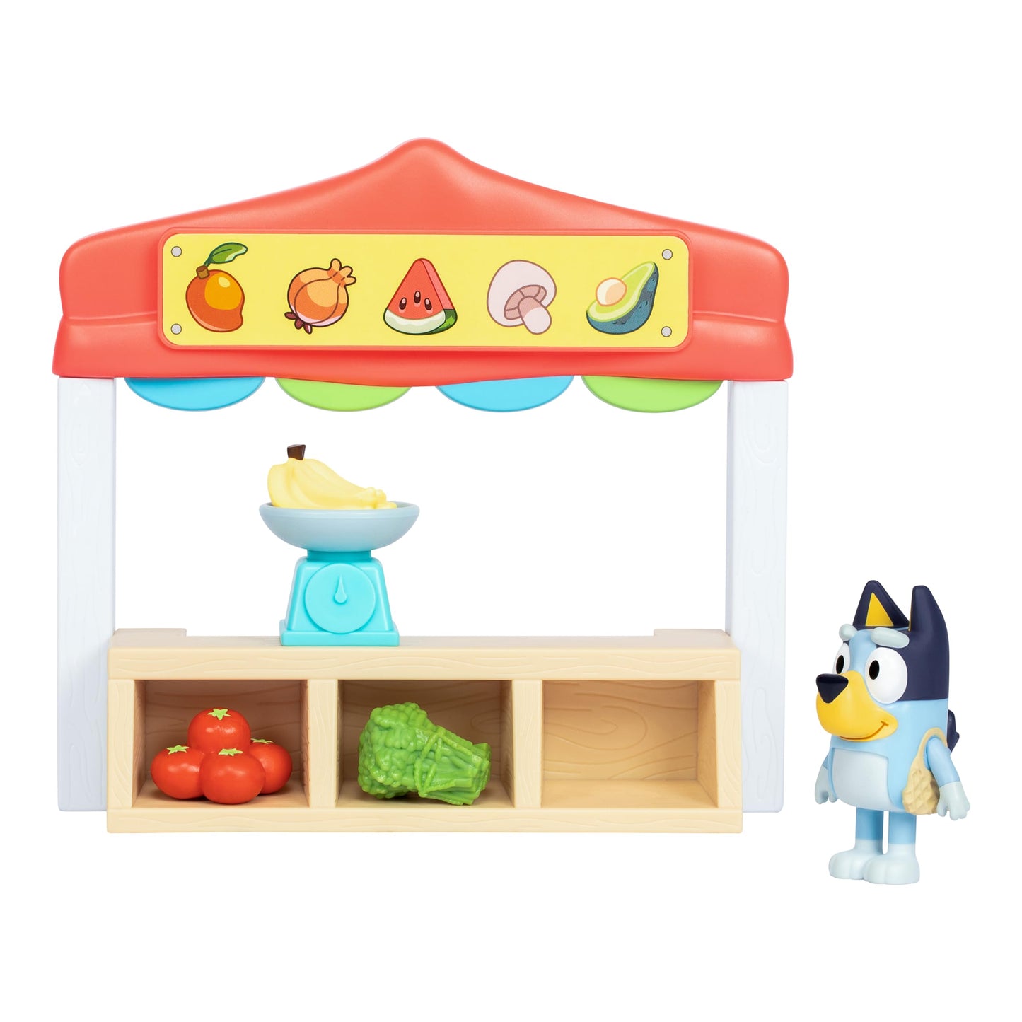 Bluey Mini Playsets Bluey Farmers Market Playset Includes Articulated Bluey Figure With Shopping Bag And Accessories With Dollarbucks