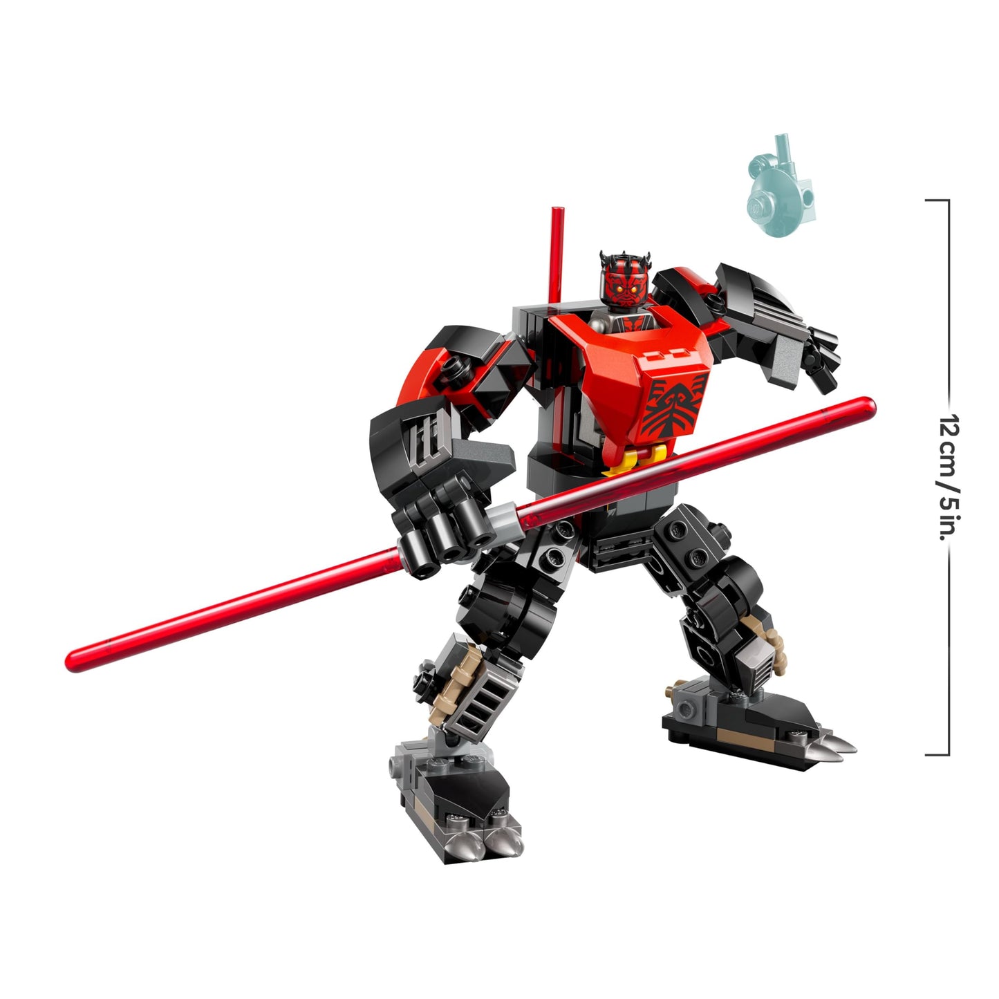 LEGO Star Wars: The Clone Wars Darth Maul Mech Building Toy for Boys, Girls, Fans and Fantasy Lovers Aged 6 Years Old Plus, Gift Idea for Kids, Includes a Large Double-Bladed Red Lightsaber 75411