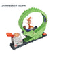 Hot Wheels Track Set with 1 Hot Wheels Car, Adjustable Track that Connects to Other Sets, Gator Loop Pizza Place Playset, HKX39
