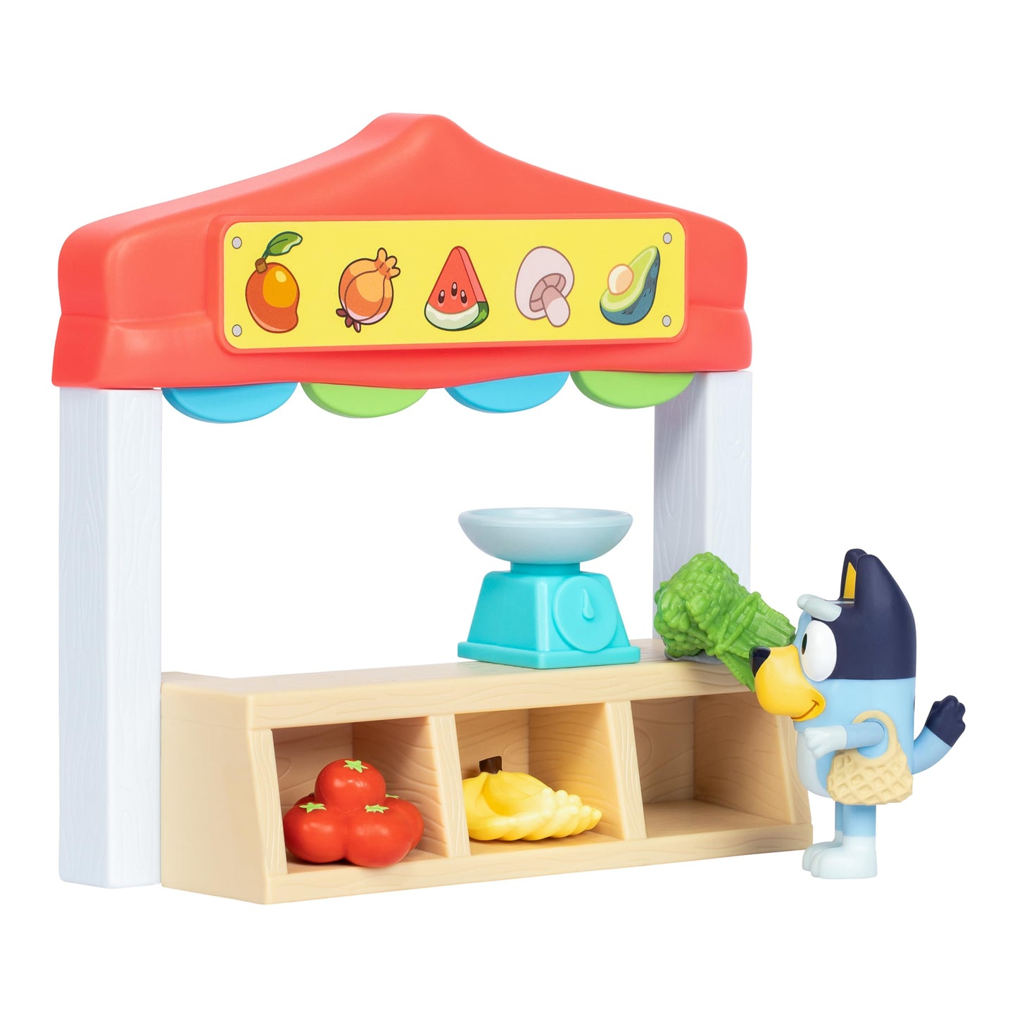 Bluey Mini Playsets Bluey Farmers Market Playset Includes Articulated Bluey Figure With Shopping Bag And Accessories With Dollarbucks