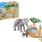 Playmobil 71294 Wiltopia Elephant at the Waterhole, exciting safari with animal learning effect, educational toy, sustainable, fun imaginative role-play, playsets suitable for children ages 4+