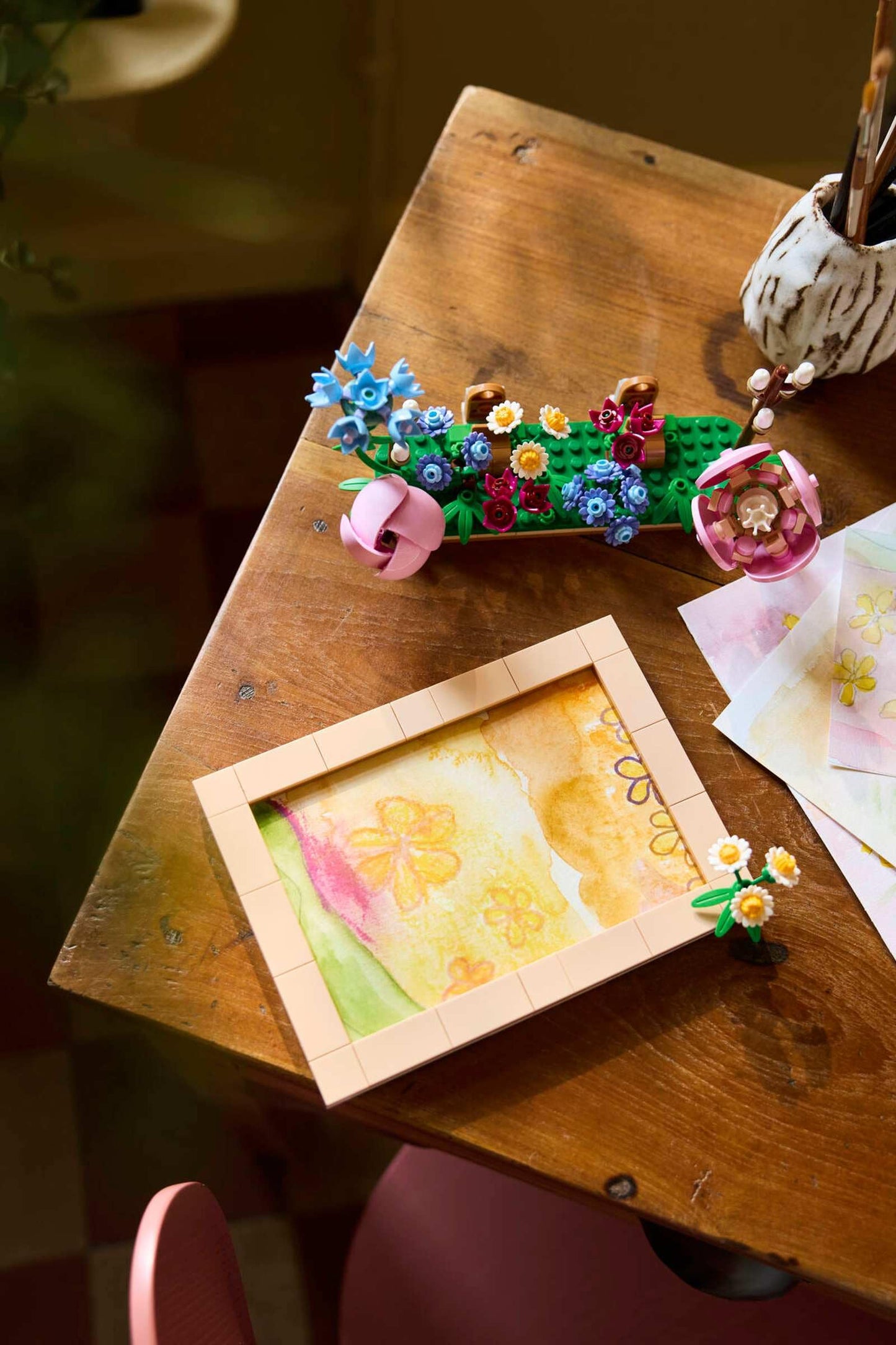LEGO Floral Picture Frame Botanicals 40916, Building Block Toy, Plastic, for Adults, Includes Instruction Manual