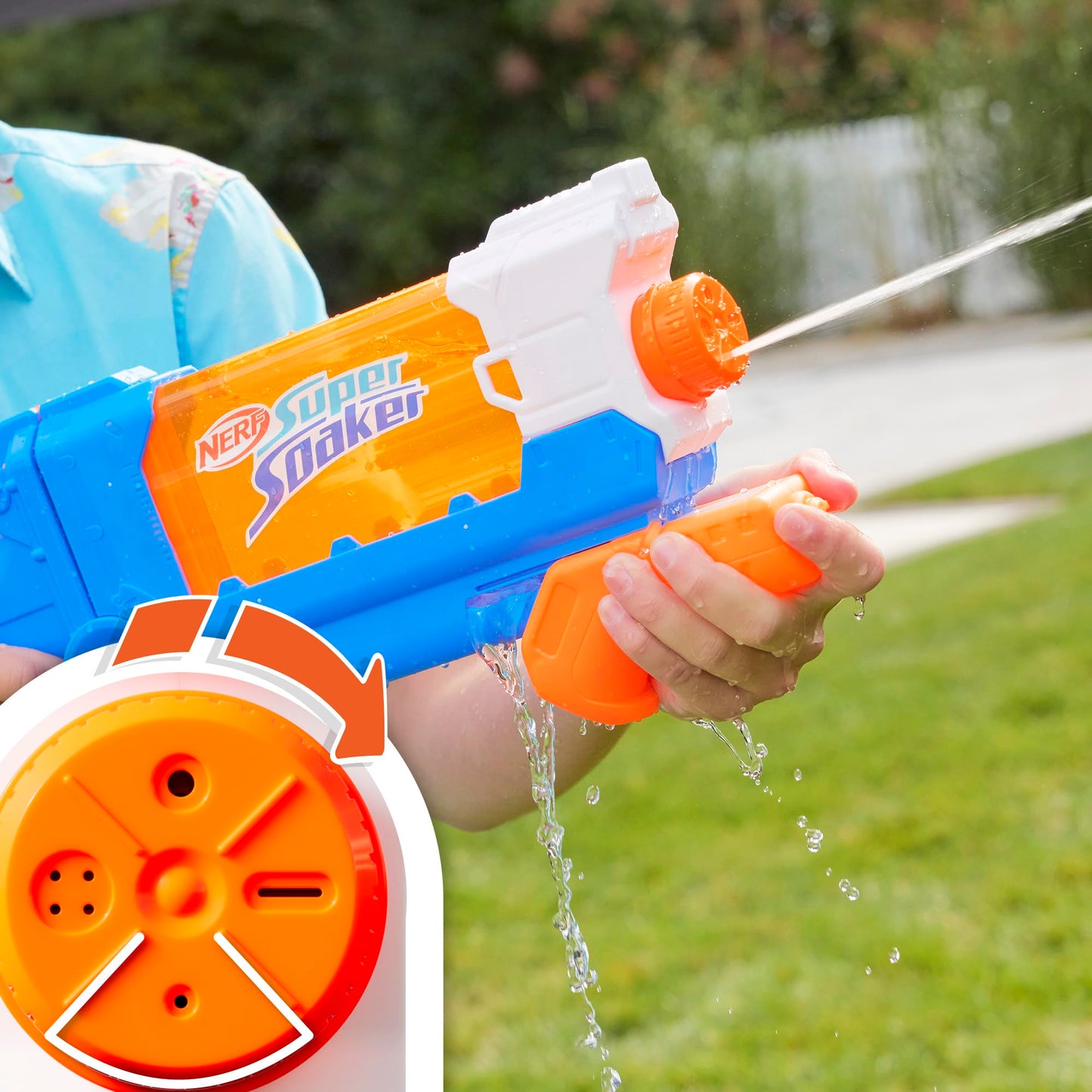Nerf Super Soaker Flip Fill Water Blaster, Water Blaster, Water Toys, 1, Ideal for Garden Games, 887ml, Multicolor