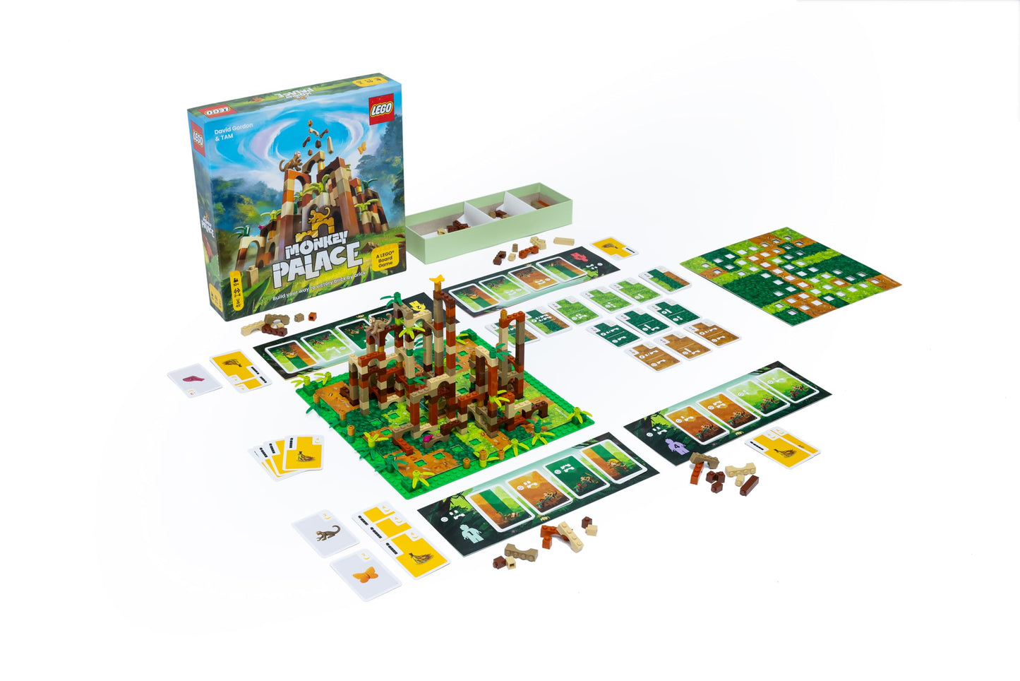 Asmodee - Monkey Palace: A LEGO Board Game - Build Your Way to Victory Brick by BrickFun Family Building Game for Kids and Adults, Ages 10+, 2-4 Players, 45 Minute Playtime