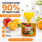 Alimos Fruit Fly Trap for Indoors, 2 Pack Fruit Fly Killer for Home and Kitchen, Natural Bait Fruit Fly Catcher, Up to 3 Weeks per Bottle, Child and Pet Friendly Indoor Fruit Fly Traps