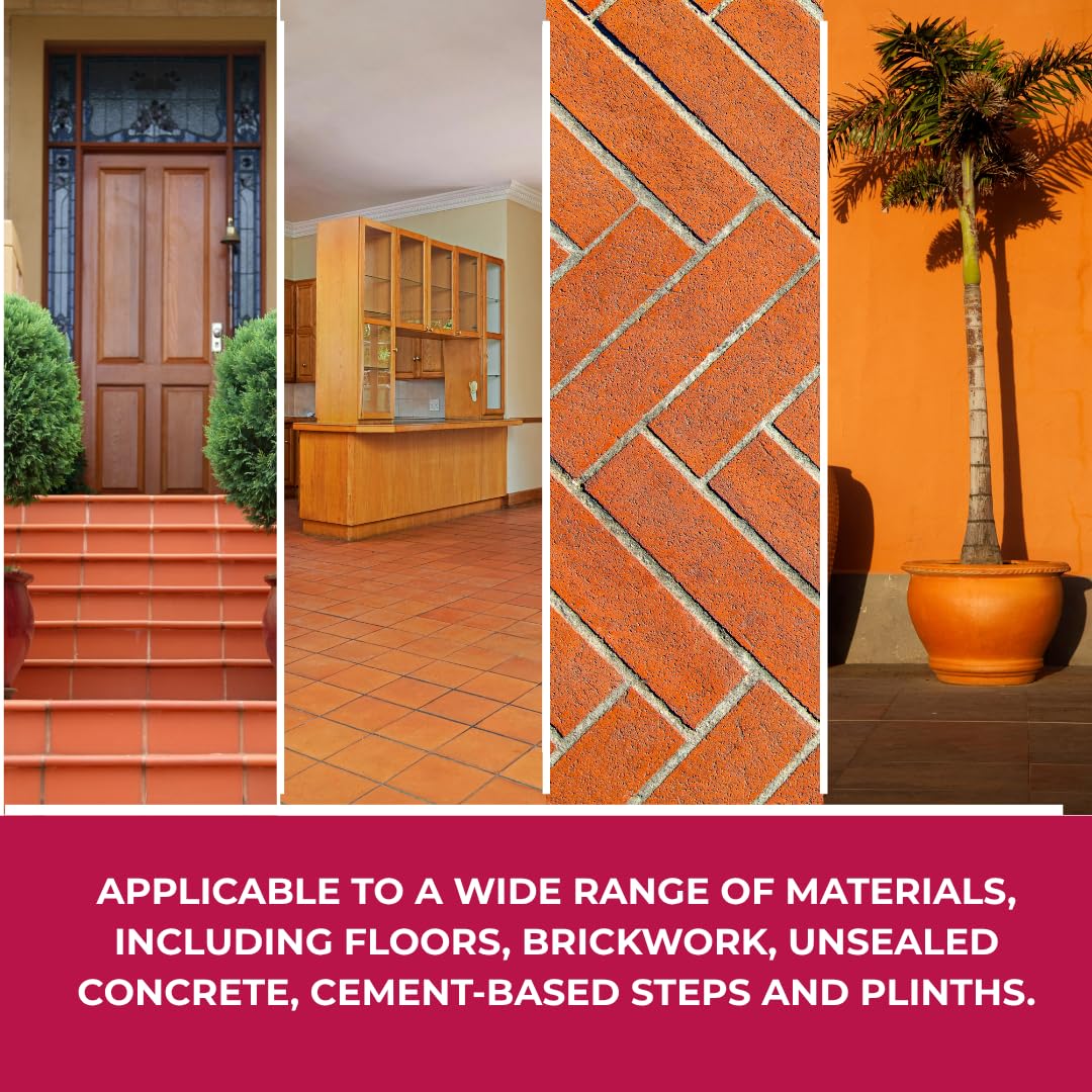 Tableau Red Tile Polish, Rejuvenate Red Tiles, Brickwork, Unsealed Concrete and More. 150ml